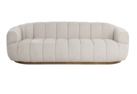 Tadeo Cream Channel Tufted Sofa