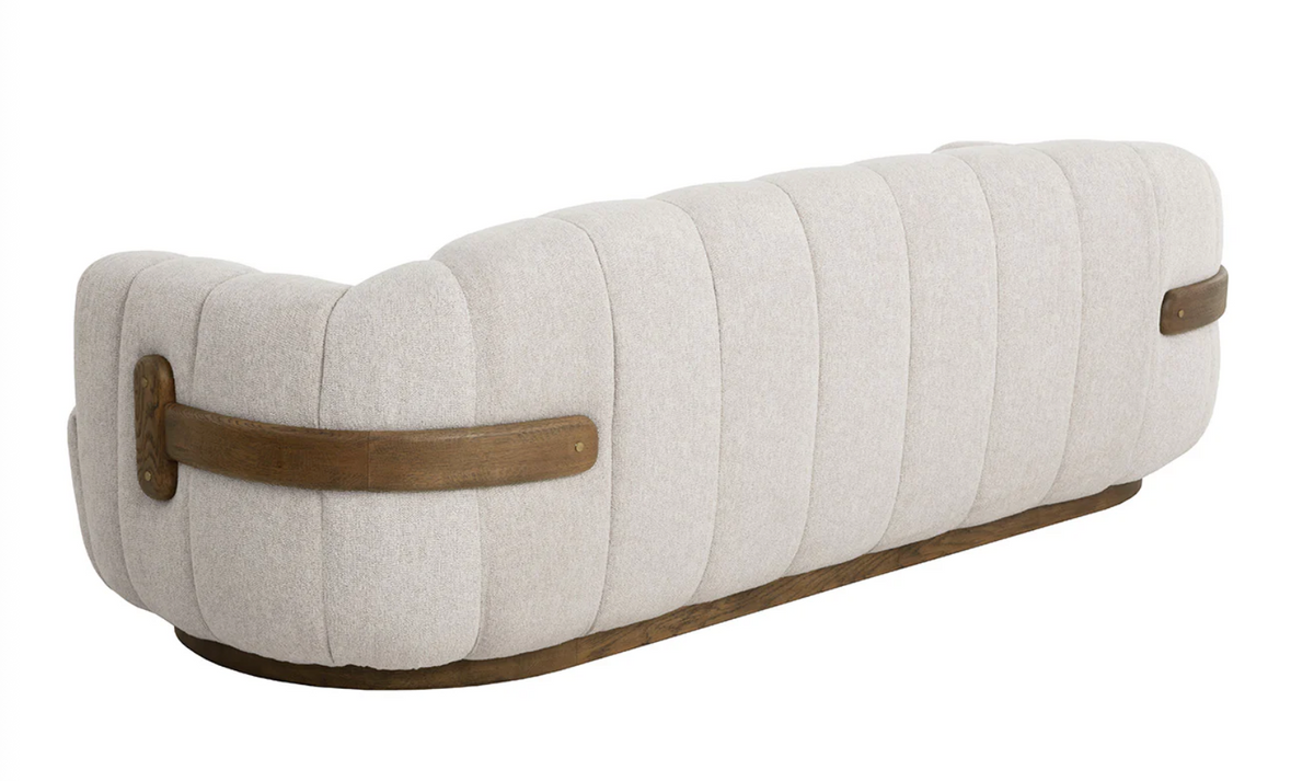 Tadeo Cream Channel Tufted Sofa