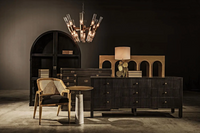 Moira Chandelier Antique Brass Finish