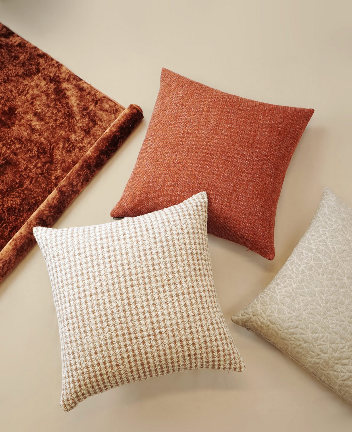 Serene Taupe Throw Pillow