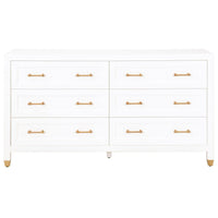Suzy White & Brass Double Dresser