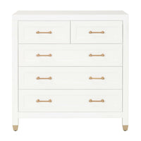Suzy White & Brass High Chest