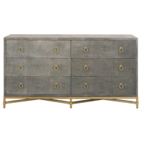 Stacey Gray Shagreen 6-Drawer Dresser