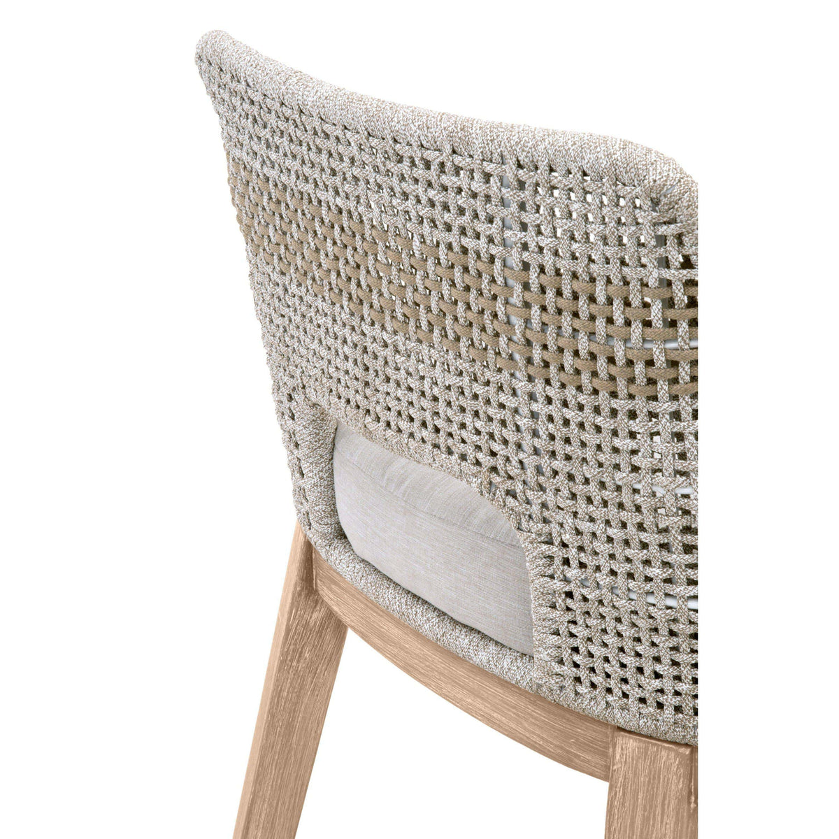 Tootsie Taupe & White Rope Counter Stool
