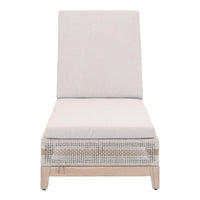Tootsie Taupe & White Rope Outdoor Chaise Lounge