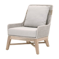Tootsie Taupe & White Rope Outdoor Club Chair