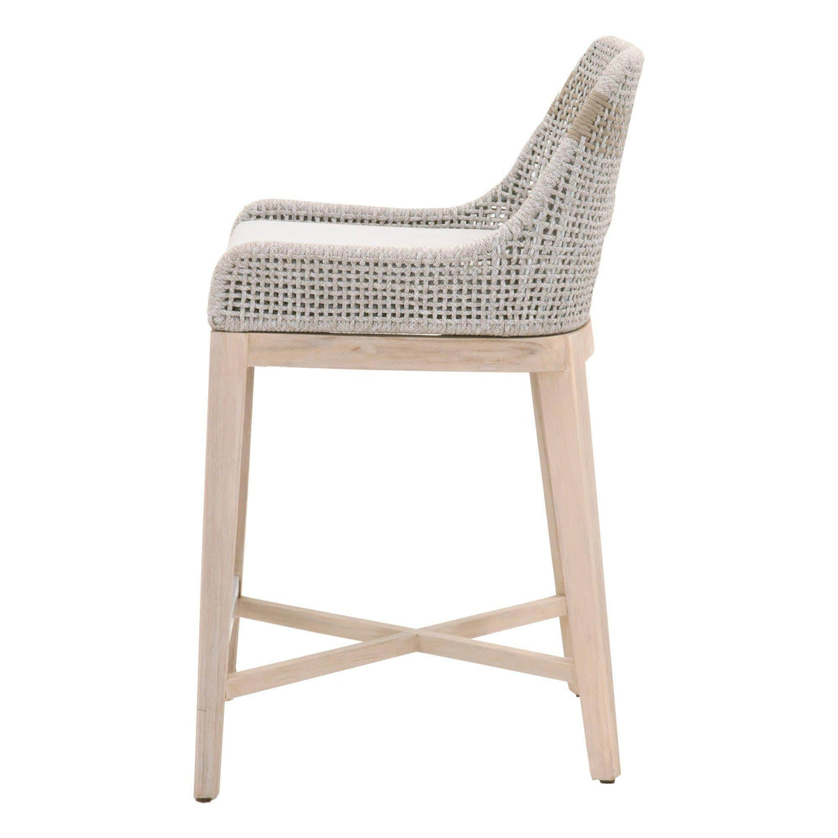 Tootsie Taupe Rope Outdoor Counter Stool