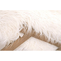 Tilly White Faux Fur Ottoman