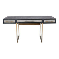 Mako Grey Shagreen & Brass Desk
