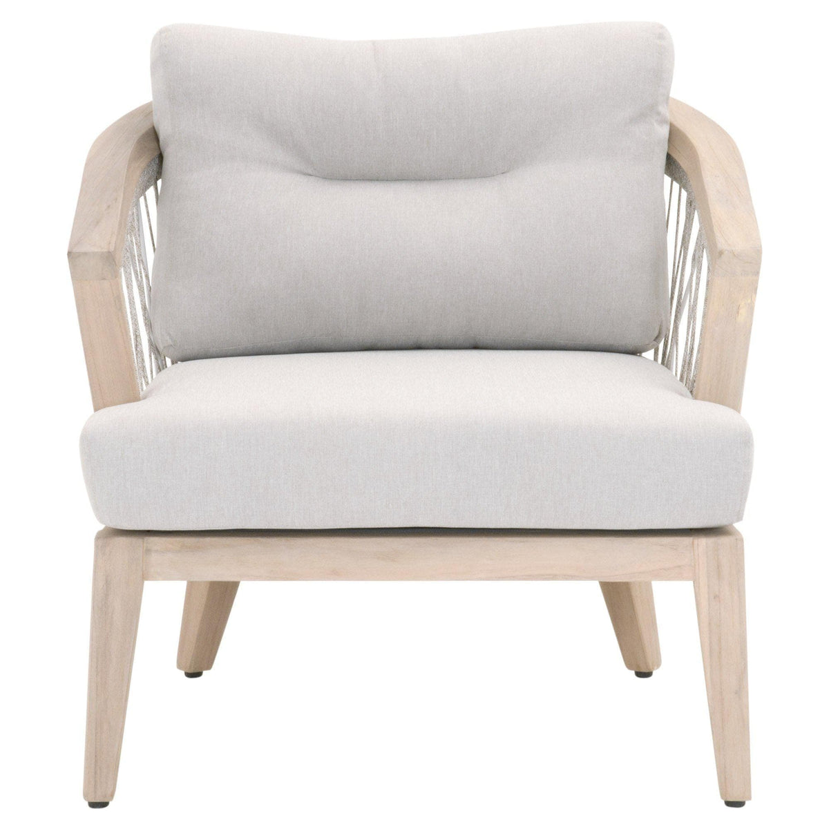 Wally Taupe & White Outdoor Club Chair