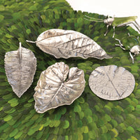 Orion Orange Leaf Antique Pewter Trays, Set of 6