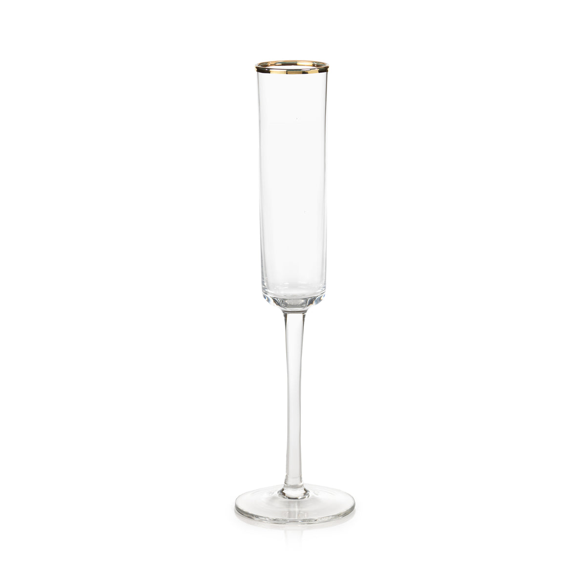 Gold Rim Champagne Flute, Set of 6