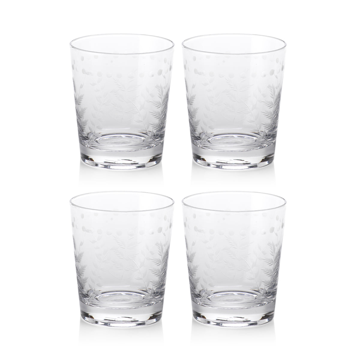 Patricia Tall Old Fashioned Glasses, Set of 4