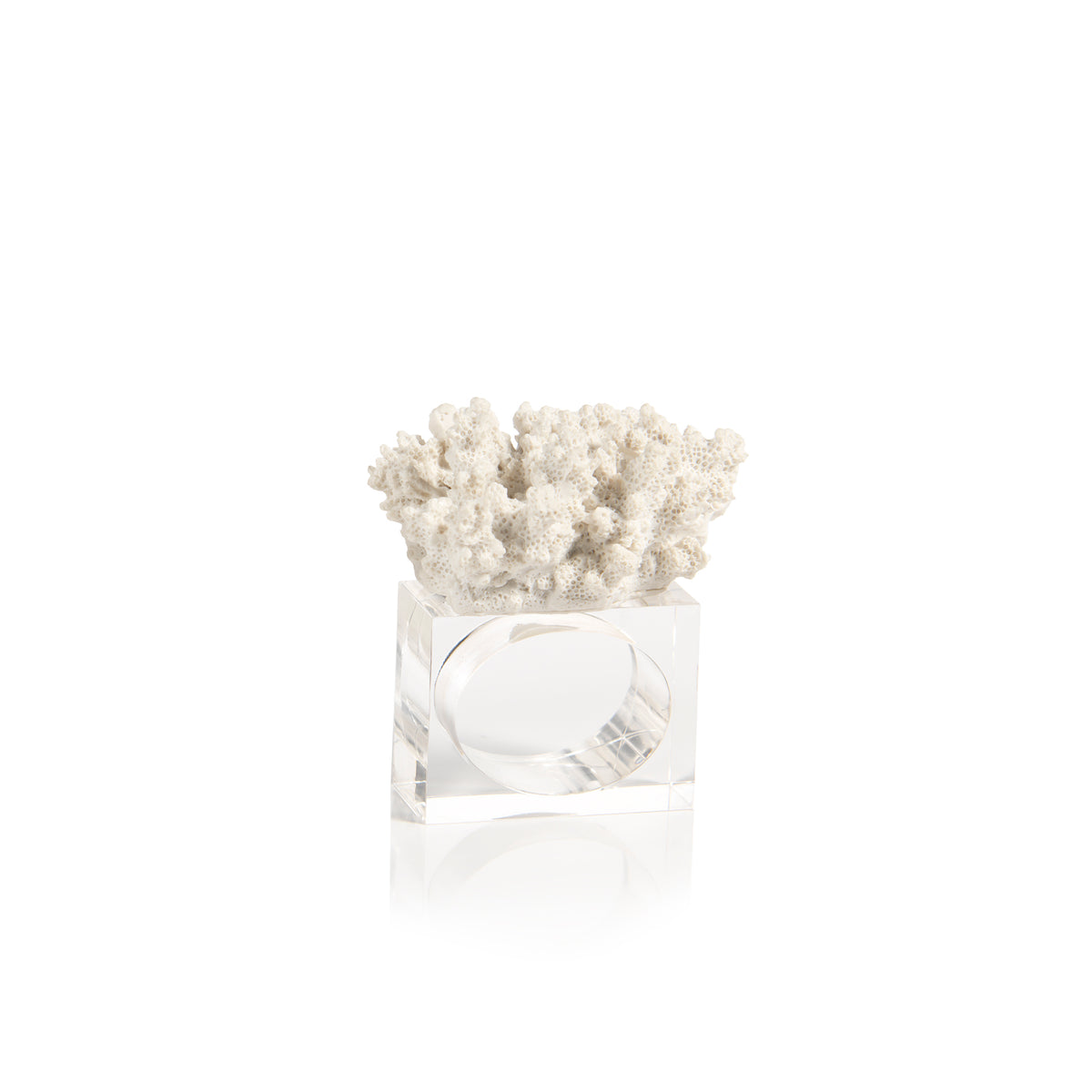 Leah Coral Napkin Rings, Set of 6