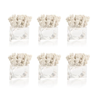Leah Coral Napkin Rings, Set of 6