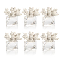 Malia Coral Napkin Rings, Set of 6