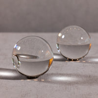 June Large Decorative Crystal Glass Balls, Set of 2
