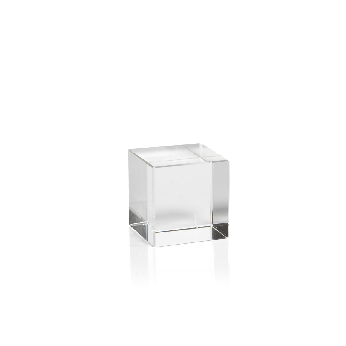 June Small Crystal Glass Cube, Set of 2