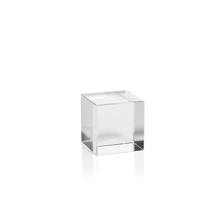 June Small Crystal Glass Cube, Set of 2