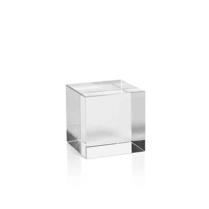 June Medium Crystal Glass Cube- Set of 2