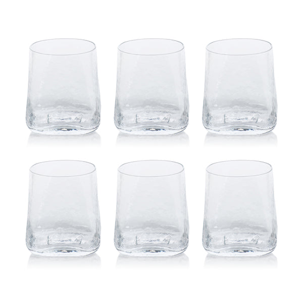 Kaleigh Hammered Rock Glasses, Set of 6