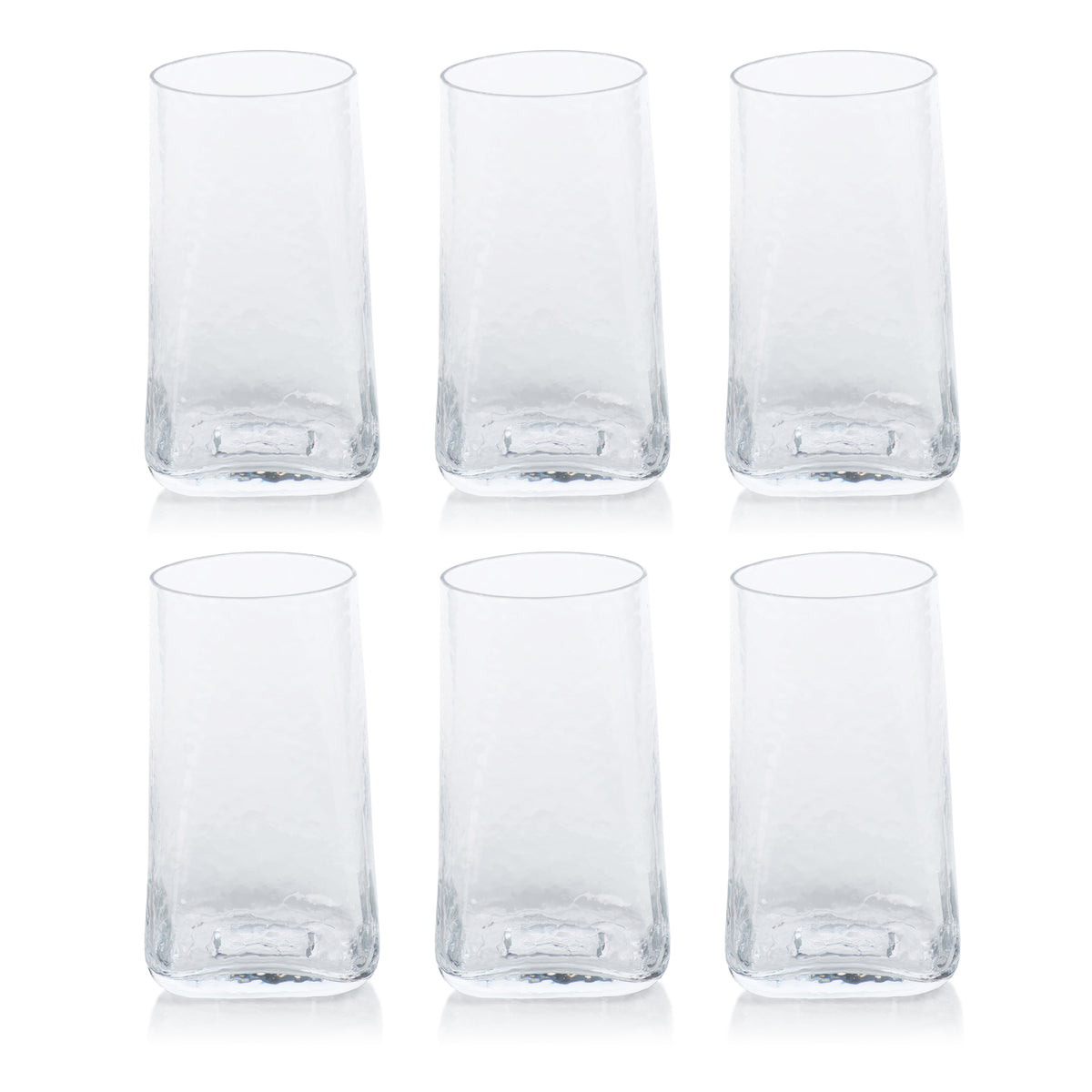 Kaleigh Hammered Highball Glasses, Set of 6