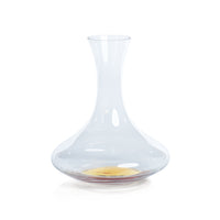 Beril Tall Wine Glass Decanter with Gold Base