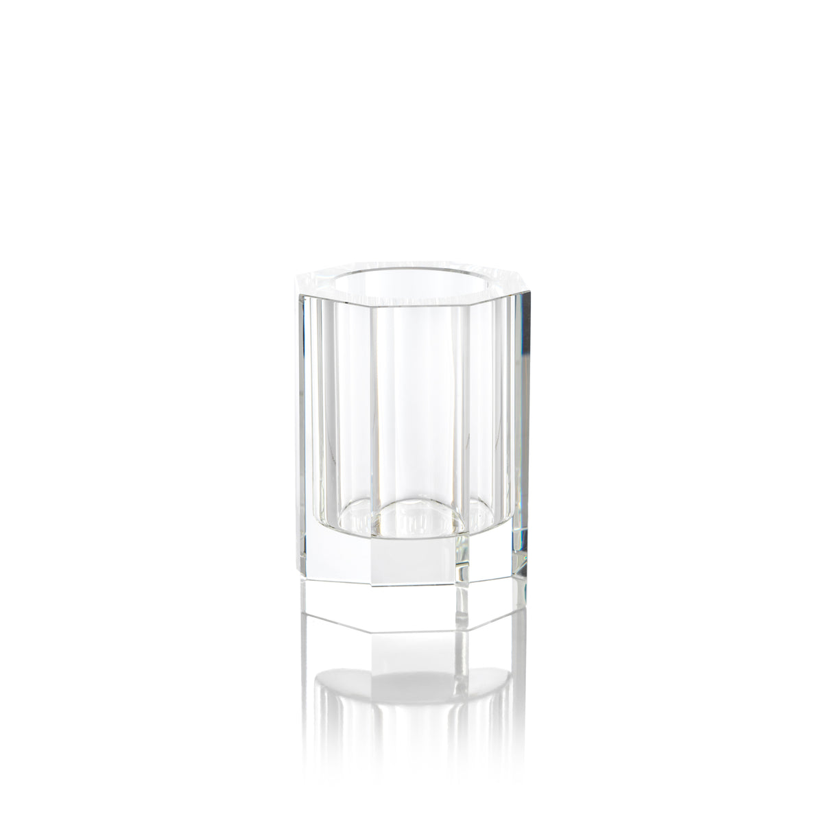 Edith Octagonal Crystal Glass Vase