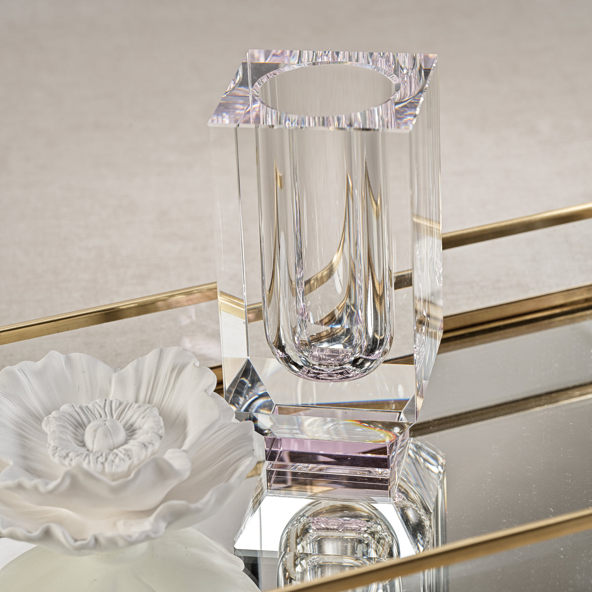 Carrie Crystal Glass  Vase