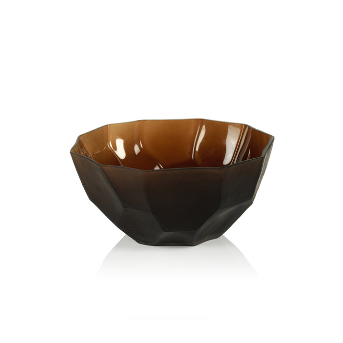 Viv Amber Glass Bowl