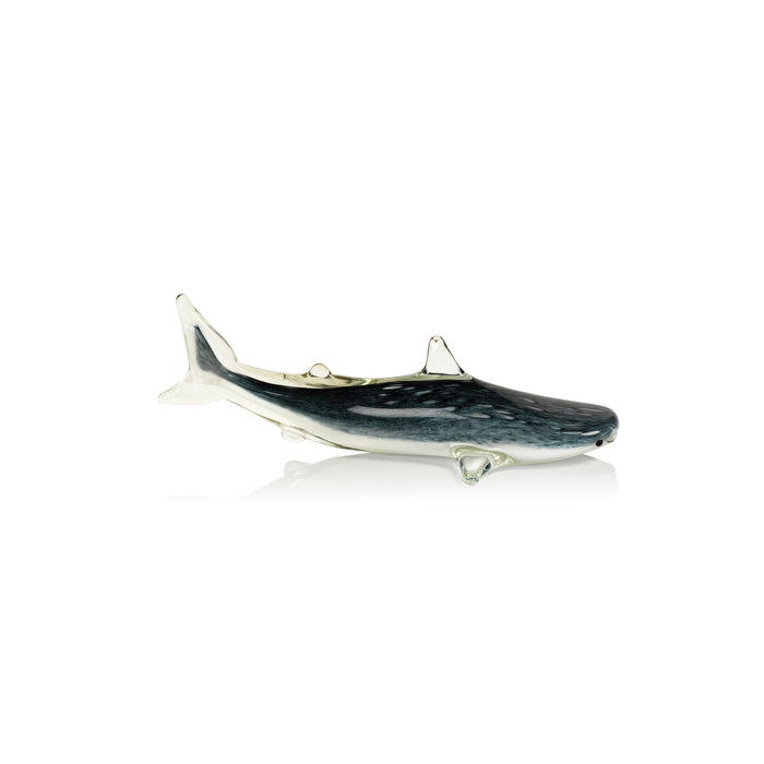 Blue Shark Decorative Glass Figurine