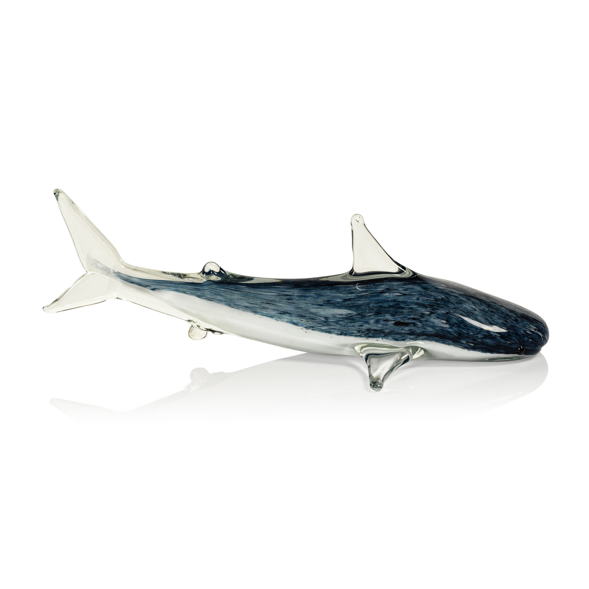 Blue Shark Decorative Glass Figurine