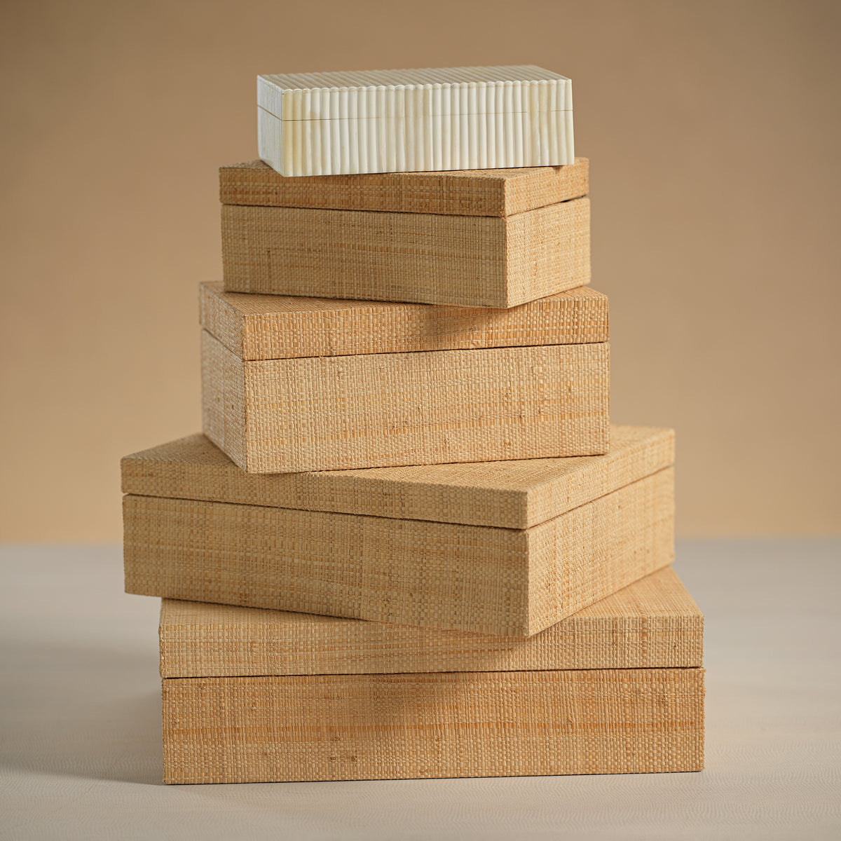 Matua Natural Grasscloth Decorative Box, Large