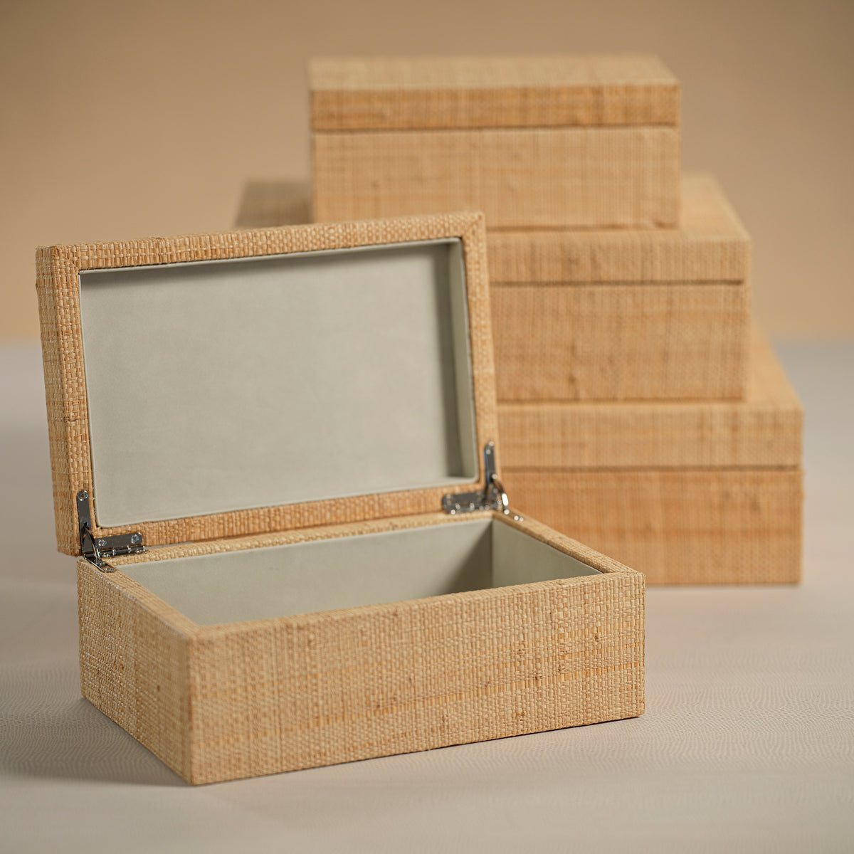 Matua Natural Grasscloth Decorative Box, Large