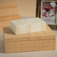 Matua Natural Grasscloth Decorative Box, Large