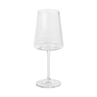 Benji Ribbed Fluted Textured Wine Glasses, Set of 4