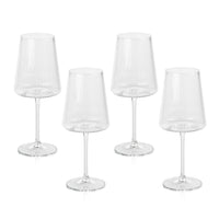 Benji Ribbed Fluted Textured Wine Glasses, Set of 4
