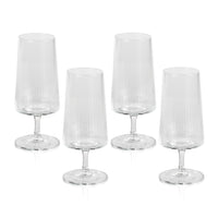 Benji Ribbed Fluted Textured Cocktail Glasses, Set of 4