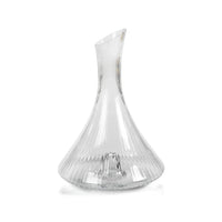 Benji Ribbed Fluted Flask Glass Decanter