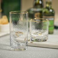 Campolli Hammered Highball Glasses, Set of 4