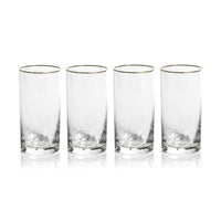 Campolli Hammered Highball Glasses, Set of 4