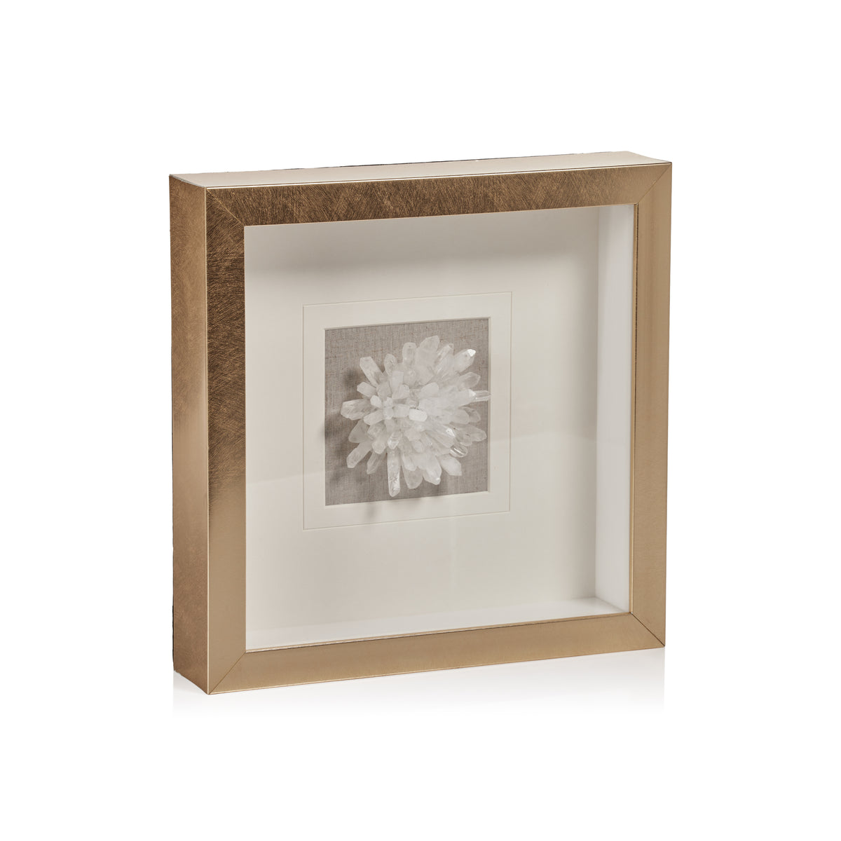 Crystaline Gold Framed Clear Crystal Wall Decor