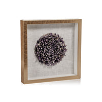 Crystaline Gold Framed Amethyst Crystal Wall Decor