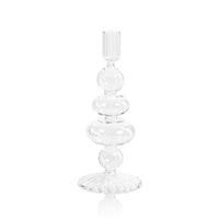Tatum Glass Taper Candle Holders, Set of 4