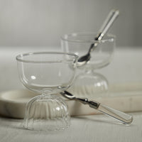 Leighton Glass Pedestal Bowls, Set of 4
