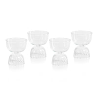 Leighton Glass Pedestal Bowls, Set of 4