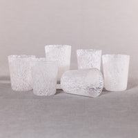 William White Speckled Glass Tumblers, Set of 6