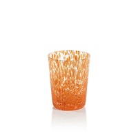 William Orange Speckled Glass Tumblers, Set of 6