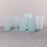 William Turquoise Speckled Highball Glasses, Set of 6