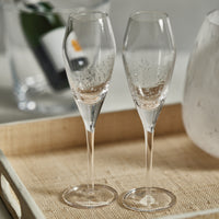 Charlotte Bubble Champagne Flutes, Set of 4